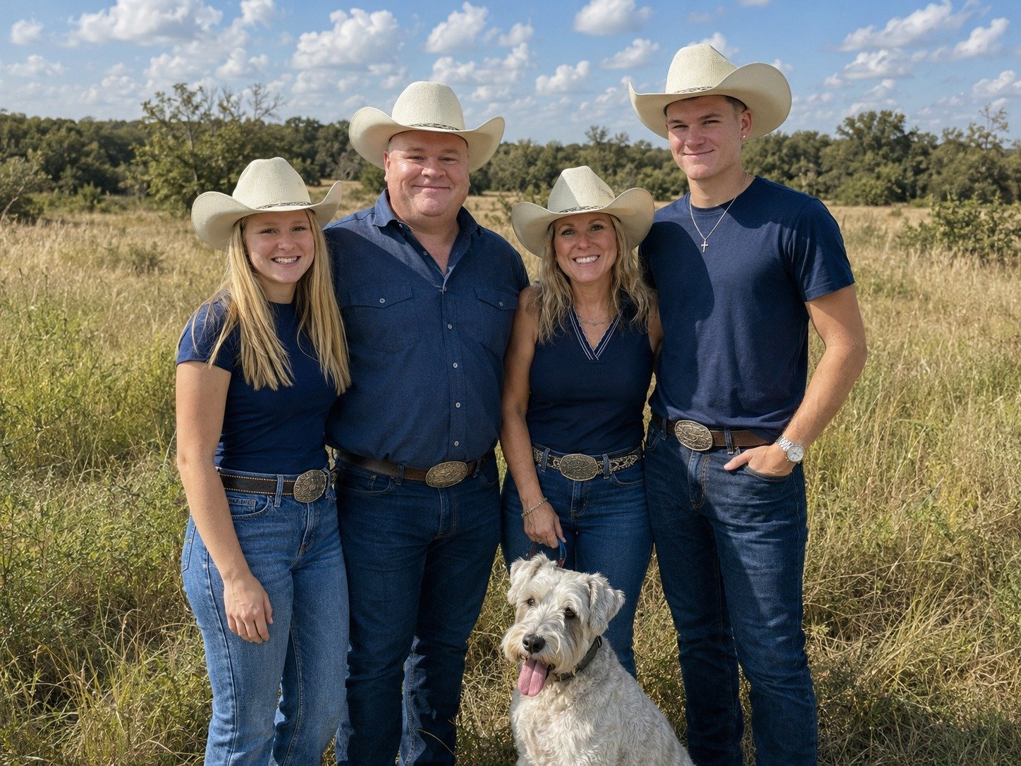 Luke Moses con su familia